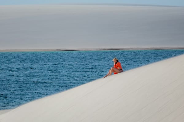 Lagoon in Lençóis Maranhenses, Barreirinhas, Maranhão, Brazil